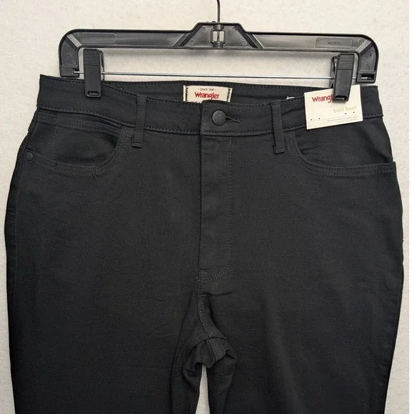 NWT Wrangler Bold Boot Jeans Women 12x32 Black High Rise Stretch 10MT1BTBL - Picture 2 of 14